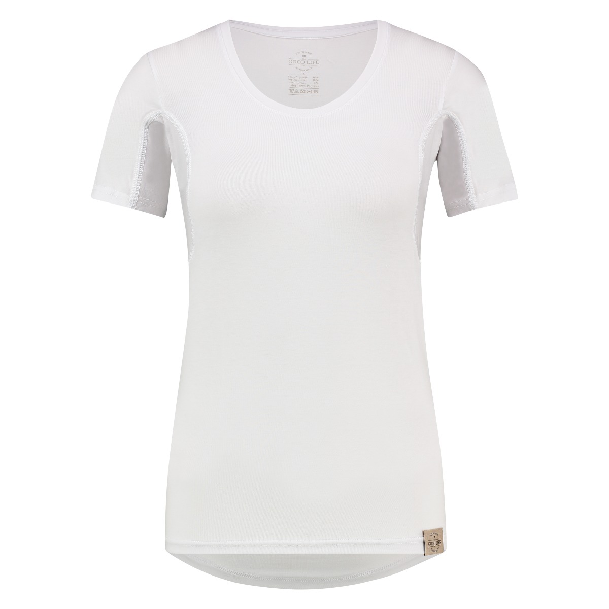 RJ Sweatproof Dames Ronde Hals T-shirt Wit XL